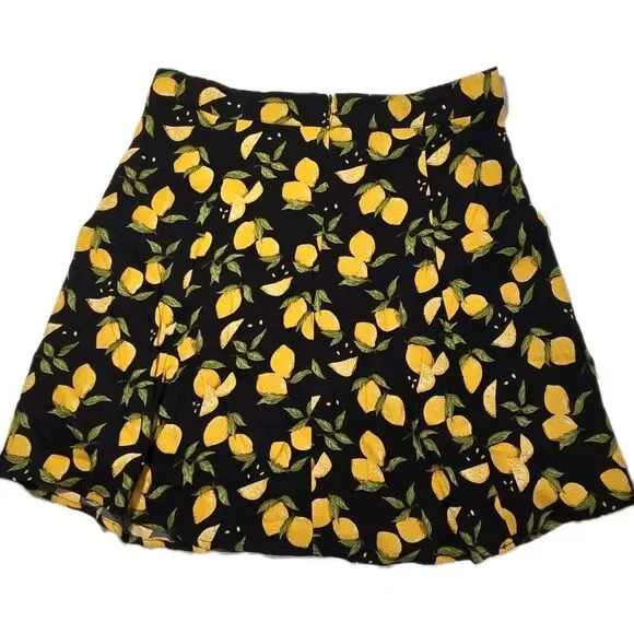 Philosophy Women’s Sz 10 Lemon Print Amalfi Coast Vacation Flowy Casual Skirt - Picture 11 of 11
